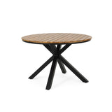 Christopher Knight Home® - Noble House - Soto Outdoor Acacia Wood Circular Dining Table, Teak and Black