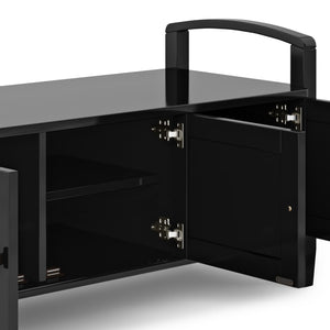 English Elm Warm Shaker - Handcrafted Black Entryway Storage Bench With Seating & Hidden Shoe Organization B136P159722-GIGA