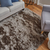 Feizy Rugs Indochine Plush Hand-tufted Polyester Shag Rug - Luxurious High Pile For Contemporary Spaces Gray,Black Polyester 4944550fgry000n95