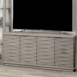 Parker House Pure Modern 63 In. Angled Door TV Console Moonstone Oak Solids / Oak Veneers PUR#63A