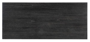 Hooker Furniture Commerce Mindi Writing Desk With Black Wood Grain Finish, 3 Drawers, Wire Management & Modular Storage 5899-10458-89