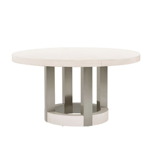 Brighton Round Table with Leaf Extension White with North Star Finish P378-DR-K1 Pulaski Furniture