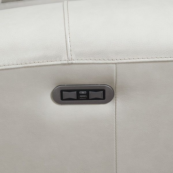 English Elm Steve Silver - Laurel Power Reclining 3-Piece Living Room Set with Articulating Headrest and Contemporary Style White B081S00190