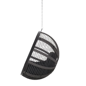 English Elm Christopher Knight Home® - WASHINGTON Therese Rope Weave Hanging Chair with 8ft Chain, Water-Resistant Cushions, Indoor/Outdoor Comfort 71223.00GBLK