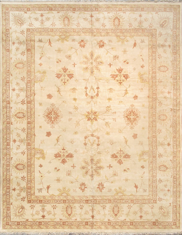 Pasargad Home Oushak Collection Hand-knotted Wool Runner Rug - Timeless Elegance For Every Room   Pd-1324 12x15
