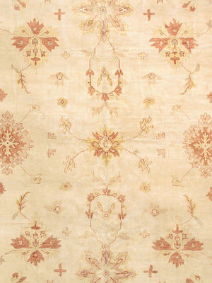 Pasargad Home Oushak Collection Hand-knotted Wool Runner Rug - Timeless Elegance For Every Room   Pd-1324 12x15