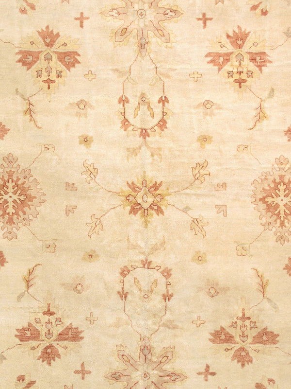 Pasargad Home Oushak Collection Hand-knotted Wool Runner Rug - Timeless Elegance For Every Room   Pd-1324 12x15