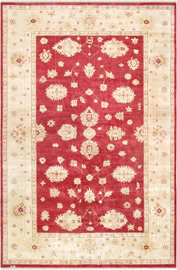 Pasargad Home Oushak Collection Hand-knotted Wool Runner Rug - Timeless Elegance For Every Room   Pd-1239 12x18