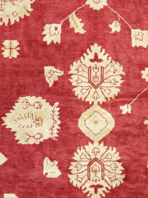 Pasargad Home Oushak Collection Hand-knotted Wool Runner Rug - Timeless Elegance For Every Room   Pd-1239 12x18