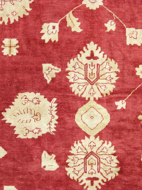 Pasargad Home Oushak Collection Hand-knotted Wool Runner Rug - Timeless Elegance For Every Room   Pd-1239 12x18