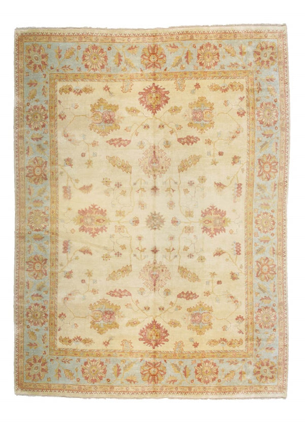 Pasargad Home Oushak Collection Hand-knotted Wool Runner Rug - Timeless Elegance For Every Room   Pd-1517 12x15