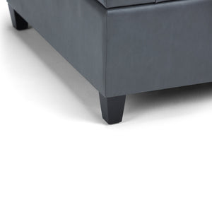 English Elm Harrison Storage Ottoman Coffee Table In Stone Grey - Stylish, Versatile & Family-Friendly Design B136P159148