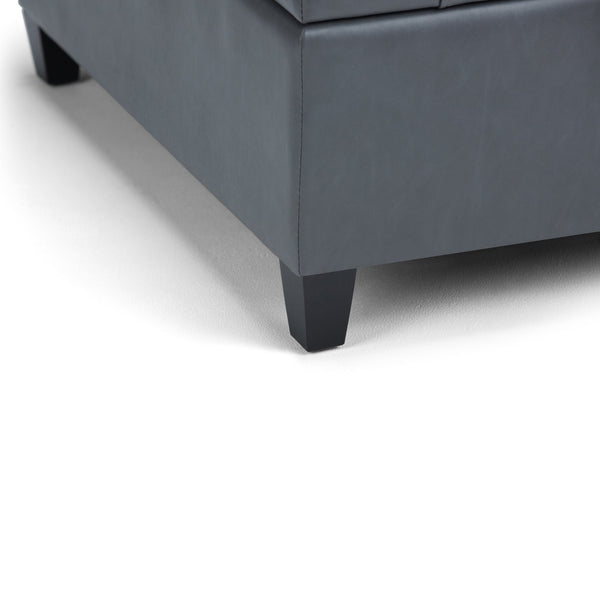 English Elm Harrison Storage Ottoman Coffee Table In Stone Grey - Stylish, Versatile & Family-Friendly Design B136P159148