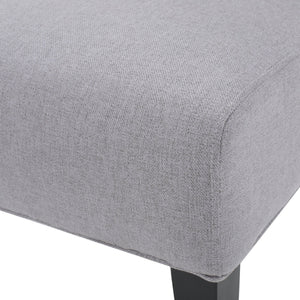 English Elm Accent Chair with Rubberwood Legs Plush Upholstered Seat for Living Room or Bedroom Light Grey 57764.00LGY
