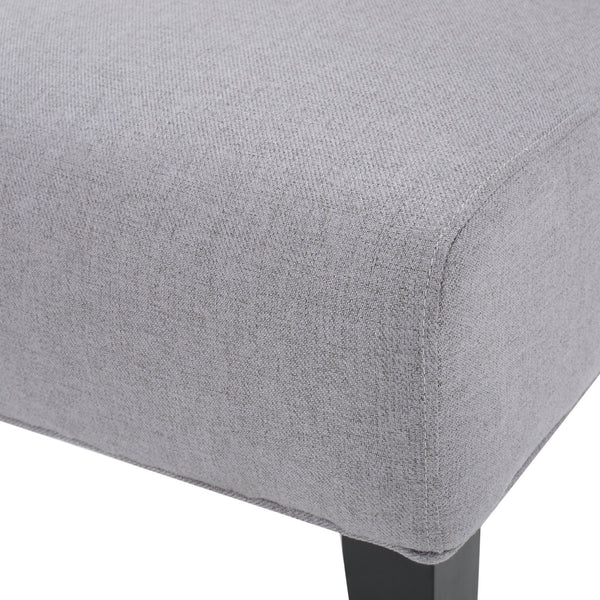 English Elm Accent Chair with Rubberwood Legs Plush Upholstered Seat for Living Room or Bedroom Light Grey 57764.00LGY