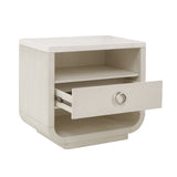 Brighton Stone Top Accent Nightstand with Storage Drawer and USB Port White, North Star Finish P378141 Pulaski Furniture