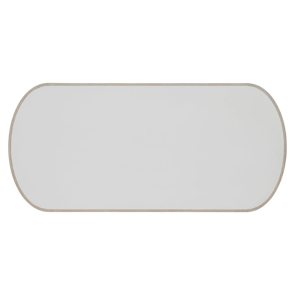 Bernhardt Bernhardt Solaria Oval Cocktail Table With Layered Faux Stone & Wood Finish, Casters, 56"W X 26"D 310022