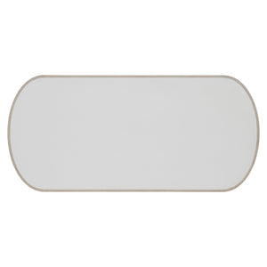 Bernhardt Bernhardt Solaria Oval Cocktail Table With Layered Faux Stone & Wood Finish, Casters, 56"W X 26"D 310022