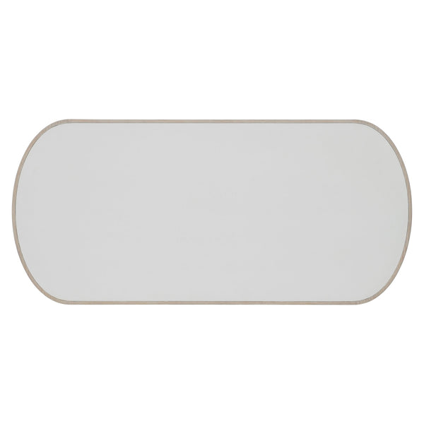 Bernhardt Bernhardt Solaria Oval Cocktail Table With Layered Faux Stone & Wood Finish, Casters, 56"W X 26"D 310022