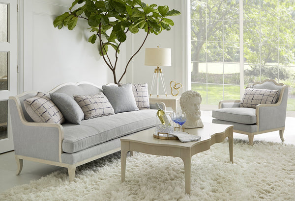 A.R.T. Furniture Assemblage Mist Matching Chair In Alabaster - Elegant Parawood Design With Luxurious Down Cushions  Parawood Solids 754503-5349ab