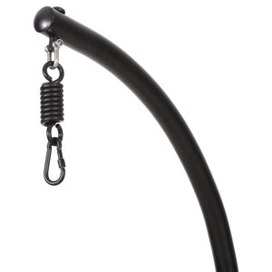 English Elm Durable Freestanding Iron Hanging Chair Stand with Safety Belt for Indoor Outdoor Use 62075.00HNGBLK