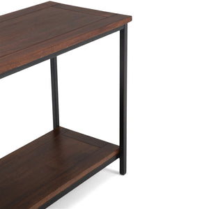 English Elm Skyler Console Sofa Table - Handcrafted Mango Wood With Open Shelving In Dark Cognac Finish B136P158240-GIGA