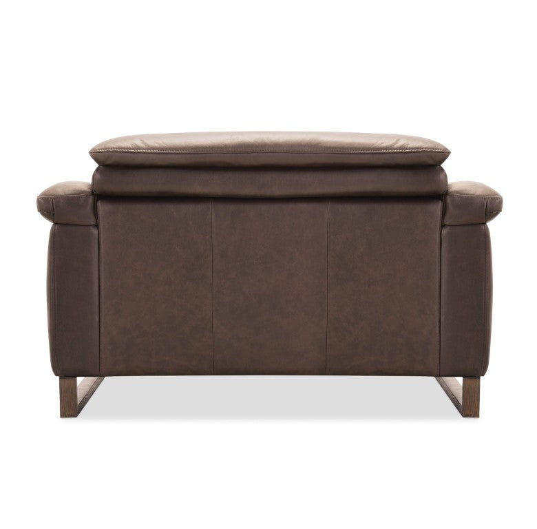 Hooker Furniture Jericho Oversized Power Recliner In Dallas Americano Leather With Power Headrest, Sleigh Frame Elegance SS461-PH1-089