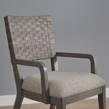 Scott Living Home Griffith Woven Back Side Chair Gray with Light Wood Finish P367DJ270 Pulaski Furniture