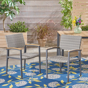 English Elm Christopher Knight Home® - Luton Outdoor Dining Chair - Stylish Mid-Century Modern Design With Weather-Resistant Comfort 62760.00PEGMGRY