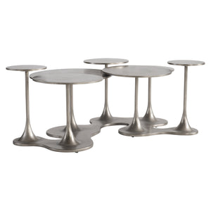 Bernhardt Bernhardt Cerchi Outdoor Cocktail Table — Sculptural Graphite Aluminum, Multi-Tiered Drinks & Decor Surface X04007