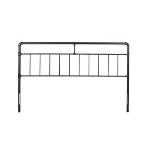 English Elm Christopher Knight Home® - KING Metal King Size Headboard in Flat Black Iron with Piped Accents, Industrial Elegance, Sturdy Design 66821.00FBLK