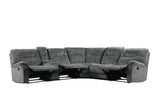 Parker House Parker Living Cooper - Shadow Grey 6 Piece Modular Manual Reclining Sectional Shadow Grey 100% Polyester (S) MCOO-PACKA-SGR