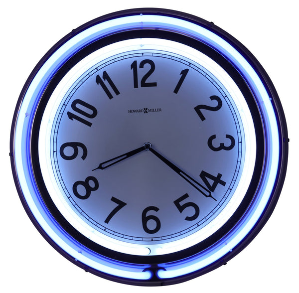 Hekman Furniture 625752 Neon Metal Wall Clock - Retro 1980s Inspired Design With Vibrant Colors And Quartz Movement  Studio Neon Wall Clock 625752