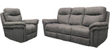 Parker House Mason - Carbon Power Reclining Sofa And Recliner Light Grey 100% Polyester (W) Mma-31ph-crb