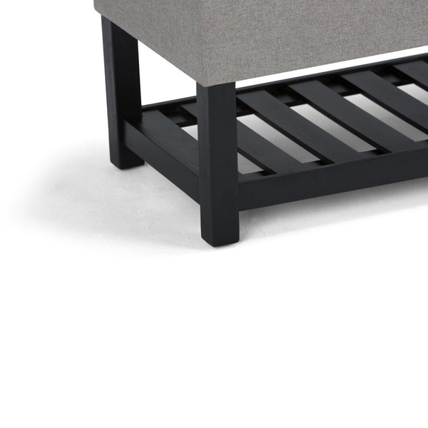 English Elm Saxon Storage Ottoman Bench In Dove Grey - Versatile, Stylish Seating With Hidden Storage Solution B136P159132-GIGA