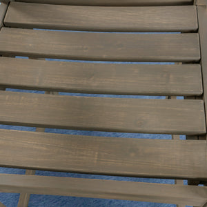 English Elm Wood Acacia Bar Stool with Ladder Back and Slatted Seat for Kitchen or Patio 62719.00GRY