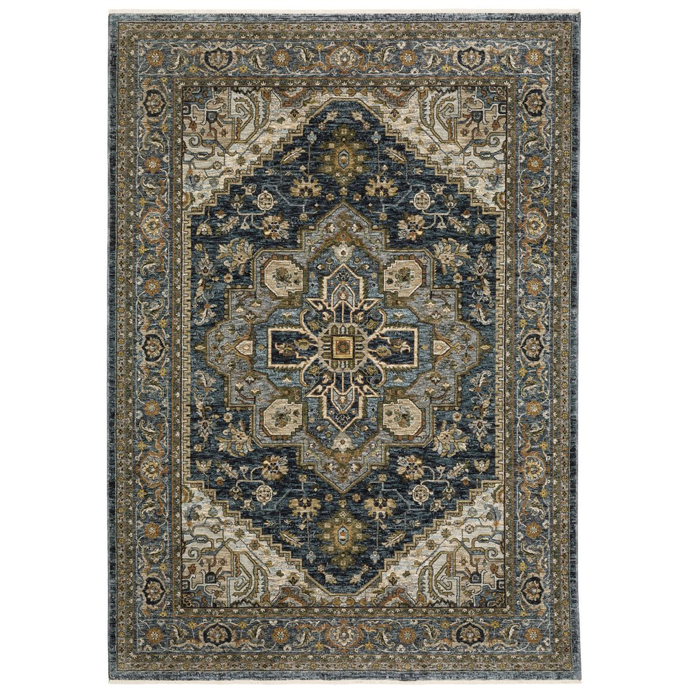 Oriental Weavers Aberdeen Indoor Area Rug - Luxurious Heirloom Textile With Rich Heritage And Bohemian Flair Blue,Taupe Polyester A1144q060092st