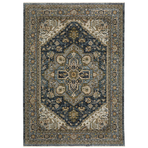 Oriental Weavers Aberdeen Indoor Area Rug - Luxurious Softness, Durable Design & Bohemian Charm For Timeless Spaces Blue,Taupe Polyester A1144q240rdst