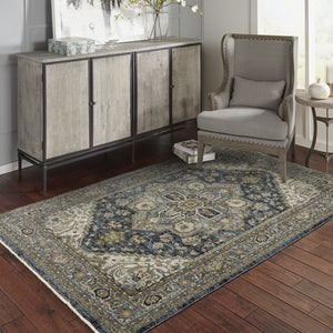 Oriental Weavers Aberdeen Indoor Area Rug - Luxurious Softness, Durable Design & Bohemian Charm For Timeless Spaces Blue,Taupe Polyester A1144q365446st