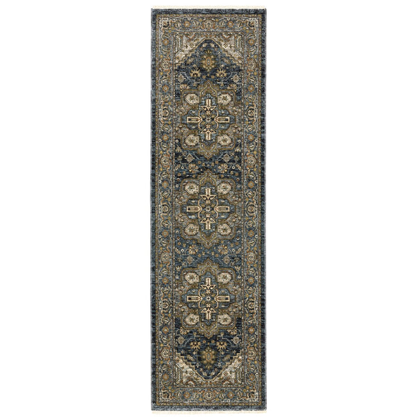 Oriental Weavers Aberdeen Indoor Area Rug - Luxurious Heirloom Textile With Rich Heritage And Bohemian Flair Blue,Taupe Polyester A1144q068235st