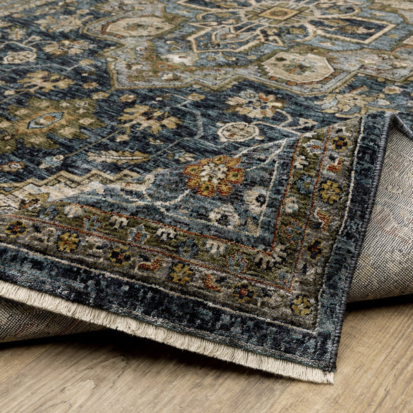 Oriental Weavers Aberdeen Indoor Area Rug - Luxurious Softness, Durable Design & Bohemian Charm For Timeless Spaces Blue,Taupe Polyester A1144q240rdst