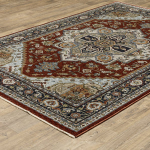 Oriental Weavers Aberdeen Indoor Area Rug - Luxurious Heirloom Design In Rich Jewel Tones For Timeless Elegance Red,Blue Polyester A1144r100153st