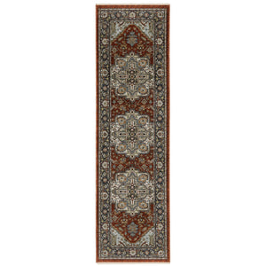 Oriental Weavers Aberdeen Indoor Area Rug - Luxurious Heirloom Design In Rich Jewel Tones For Timeless Elegance Red,Blue Polyester A1144r068235st