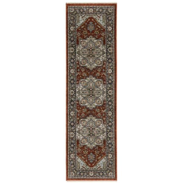Oriental Weavers Aberdeen Indoor Area Rug - Luxurious Heirloom Design In Rich Jewel Tones For Timeless Elegance Red,Blue Polyester A1144r068235st