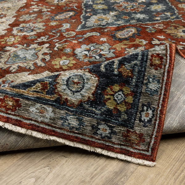 Oriental Weavers Aberdeen Indoor Area Rug - Luxurious Heirloom Design In Rich Jewel Tones For Timeless Elegance Red,Blue Polyester A1144r100153st