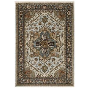 Oriental Weavers Aberdeen Beige/Sky Blue Indoor Area Rug - Luxurious Heirloom Design With Bohemian Flair And Durability Beige,Sky Blue Polyester A1144w240rdst