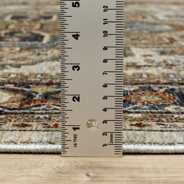 Oriental Weavers Aberdeen Beige/Sky Blue Indoor Area Rug - Luxurious Heirloom Design With Bohemian Flair And Durability Beige,Sky Blue Polyester A1144w240rdst