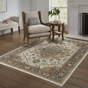 Oriental Weavers Aberdeen Beige/Sky Blue Indoor Area Rug - Luxurious Heirloom Design With Bohemian Flair And Durability Beige,Sky Blue Polyester A1144w365446st
