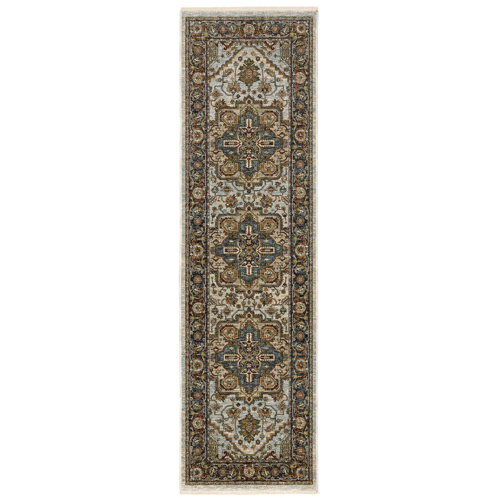 Oriental Weavers Aberdeen Indoor Area Rug – Luxurious Softness, Timeless Design, And Rich Heritage For Elegant Spaces Beige,Sky Blue Polyester A1144w068235st