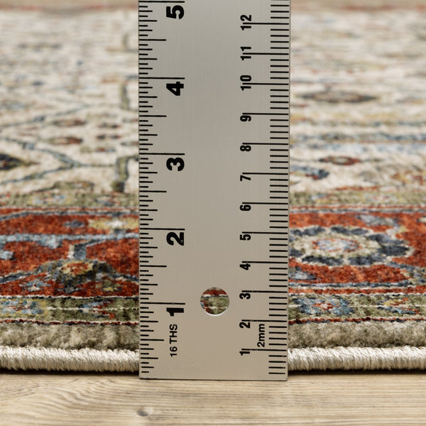 Oriental Weavers Aberdeen Indoor Area Rug – Exquisite Heirloom Design With Rich Jewel Tones And Soft Polyester Weave Ivory,Red Polyester A144d1068235st